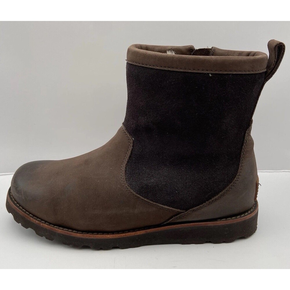 UGG Hendren TL Waterproof Boots Mens 8 Sheepskin Lined Ankle Brown - Picture 12 of 16